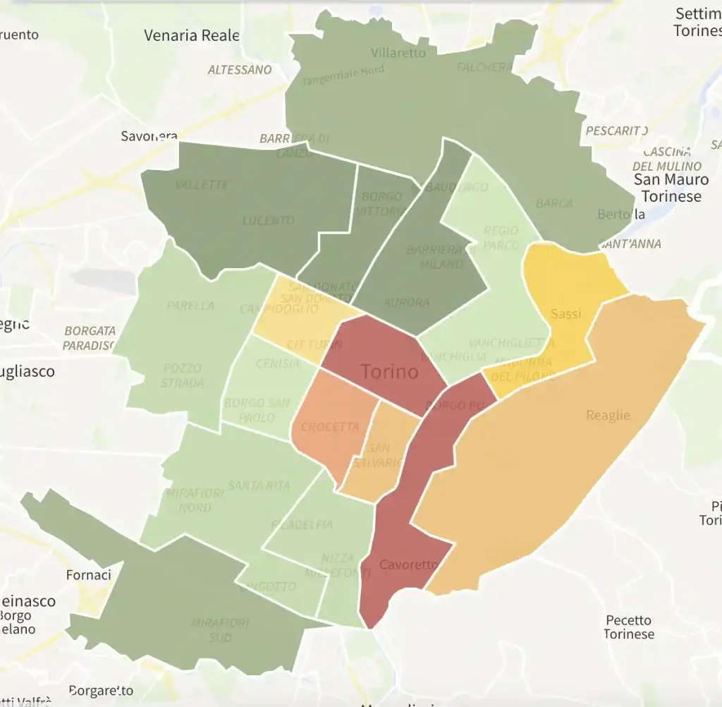 лучшие районы Турина для покупки недвижимости с указанием актуальных цен