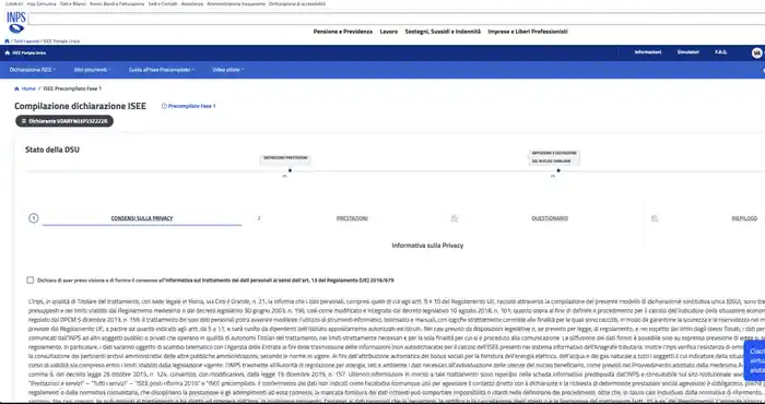 DSU Precompilata или Isee Precompilato 2025